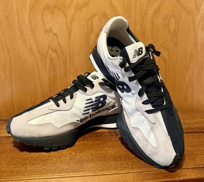 AUTHENTIC New Balance 327 Mens Shoes Size 10.5 White/Black MS327BW1  EXCELLENT