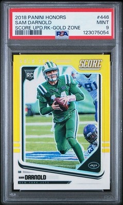 2018 Panini Honors #446 Sam Darnold Gold Zone /50 RC PSA 9 POP 4