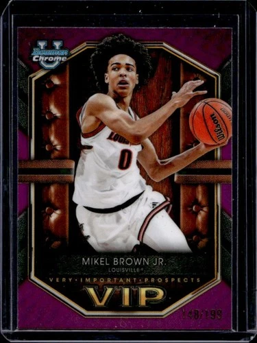 2025 Bowman Basketball Fuchsia Refractor Mikel Brown Jr. #BCP-12