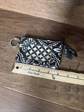 Vera Bradley Zip Keychain ID Coin Case Barcelona 2010