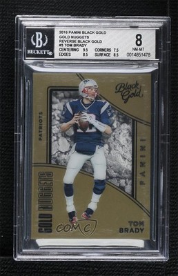2016 Panini Black Gold Nuggets Reverse Black Gold 14/15 Tom Brady #GN3 04cw