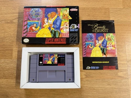 New ListingBeauty and the Beast Super Nintendo SNES CIB Cart Box Manual