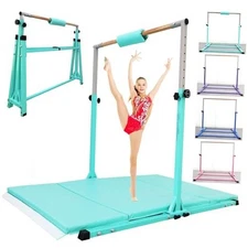 Foldable Three base connections Fresh Mint- with Mat Gymnastic Bar With Mat