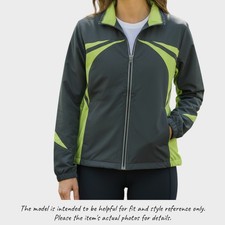 Dunlop Womens Jacket Gray Green Athletic Small Full Zip 100 Polyester