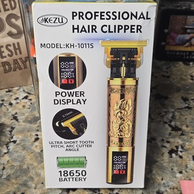 Kezu KH-1011S Cordless T-Blade Hair Clipper Gold Dragon Ball Z