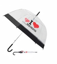 Unixes Supermini Jack Flag Umbrella Transparent Auto Open Folding Brolly