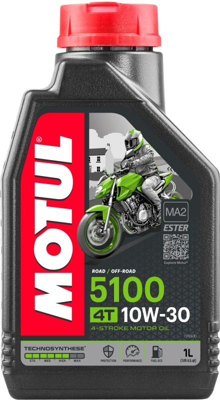 Huile 10W30 4T 1L évite surchauffe et usure boite moto