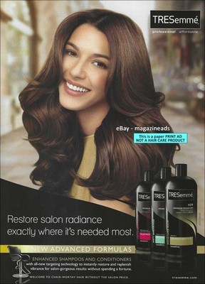 TRESEMME Hair Care 1-Page PRINT AD 2011 OLGA KABOULOVA beautiful brunette