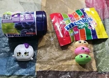 Shopkins Real Littles SNACK TIME Season 17 GRAPY MENTOS RL6-010 & RAINBOW MENTOS