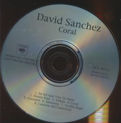 David Sanchez: Coral PROMO MUSIC AUDIO CD latin jazz bossa nova saxophone 2001