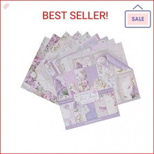 Stamperia International KFT Pack 10 sheets double face - Lilac, Multicoloured, 3