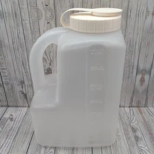 Rubbermaid Servin Saver Pitcher 1 Gallon 4 Qt Jug #0231 Almond Flip Top Lid