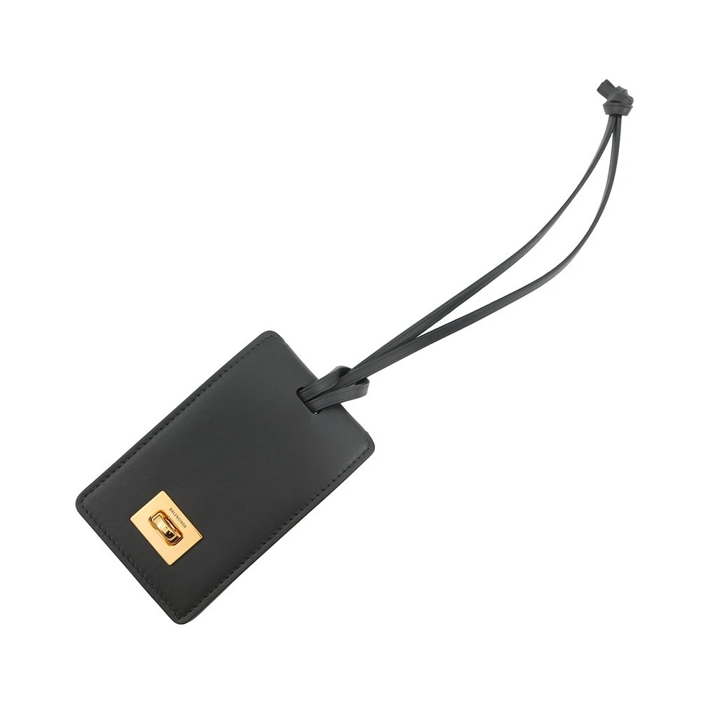 Balenciaga — BALENCIAGA Tag  Key RingBag Charm Leather Black 8196402ABMB1000