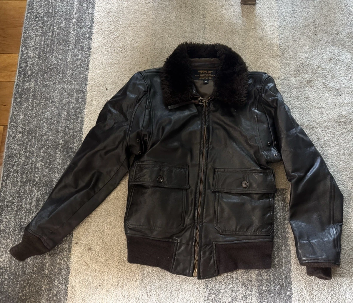 Bomber/Harrington Leather Vintage Outerwear Coats & Jackets for