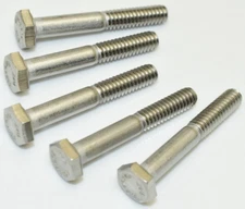 (Qty 10) - Hex Cap Bolt 1/4-20 x 1-3/4" Stainless Steel SS 316 F5936316 SW7455