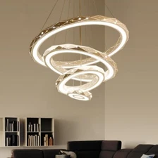 New Modern LED chandelier living room circular stair restaurant pendant light Yc
