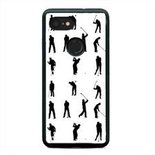 Golf Silhouettes Players Sports Case Cover For Google Pixel 3 3XL 2XL