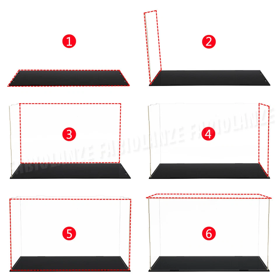 Large Acrylic Display Case Clear Box Dustproof Diecast 1:18 Action Figures Cabin - Image 3 of 4