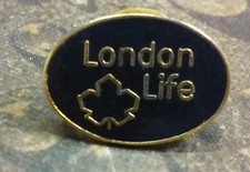 London Life Insurance pin badge