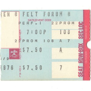 Frank Zappa Concert Ticket Stub New York Nyc 10 31 76 Halloween Felt Forum Rare Ebay ebay