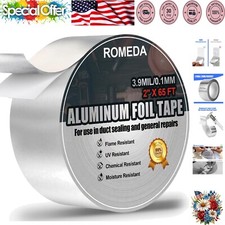 Premium 2 Inch x 65 Ft Aluminum Tape - High-Temperature, Multi-Purpose HVAC Use