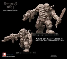Jungle Fighter Ogre - Avatars of War Imperial Space-Nam Wargaming Compatible 