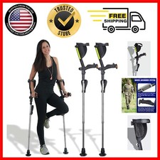 Ergonomic Forearm Crutches 7G by Ergobaum - Adjustable Height, Foldable Design