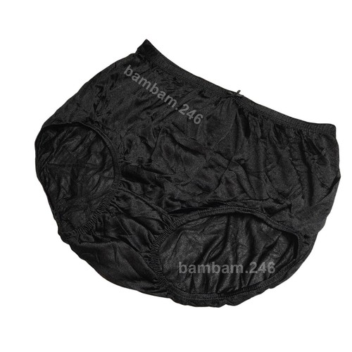 6er Pack weiche Nylon Unterwäsche glänzende Höschen Slips Gr. 2XL High Waist Farbe schwarz - Bild 7 von 8