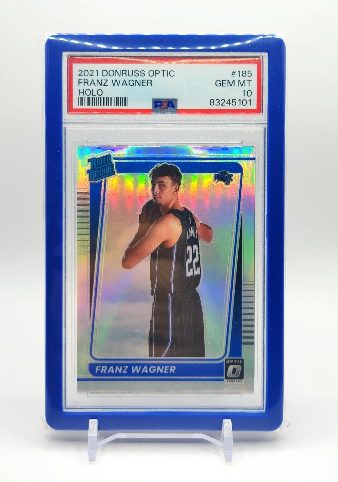 Franz Wagner 2021-22 Panini Donruss Optic Holo Prizm Rookie RC #185 PSA 10 📈
