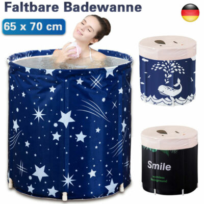 Faltbare Badewanne Mobile Badewanne für die Dusche Erwachsenen Faltwanne 65X70cm