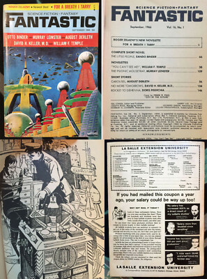 VTG SCI-FI PUL Fantastic Science Fiction Fantasy v16#1 September 1966 Zelazny