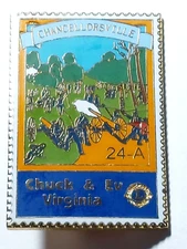 Lions International 24-A Chancellorsville Chuck & Ev Virginia Lapel Pin (101)