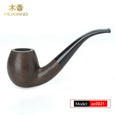 Ebony Wood Smoking Tobacco Pipe 9mm Filter