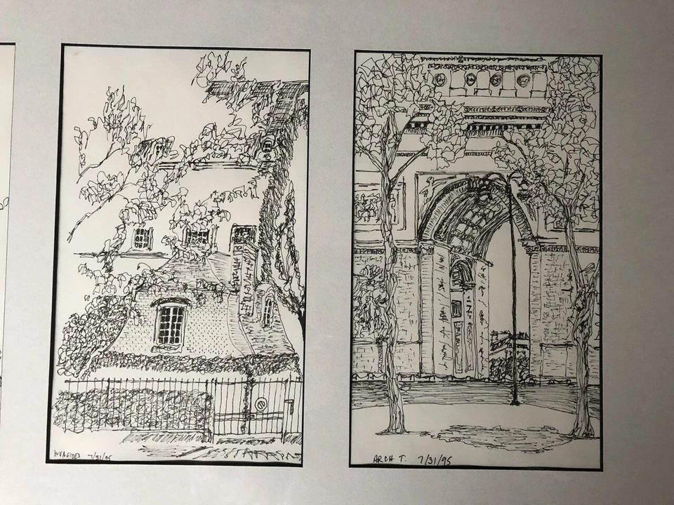 A Paris Love Affair - 4 dibujos a pluma y tinta Foto 4 de 4