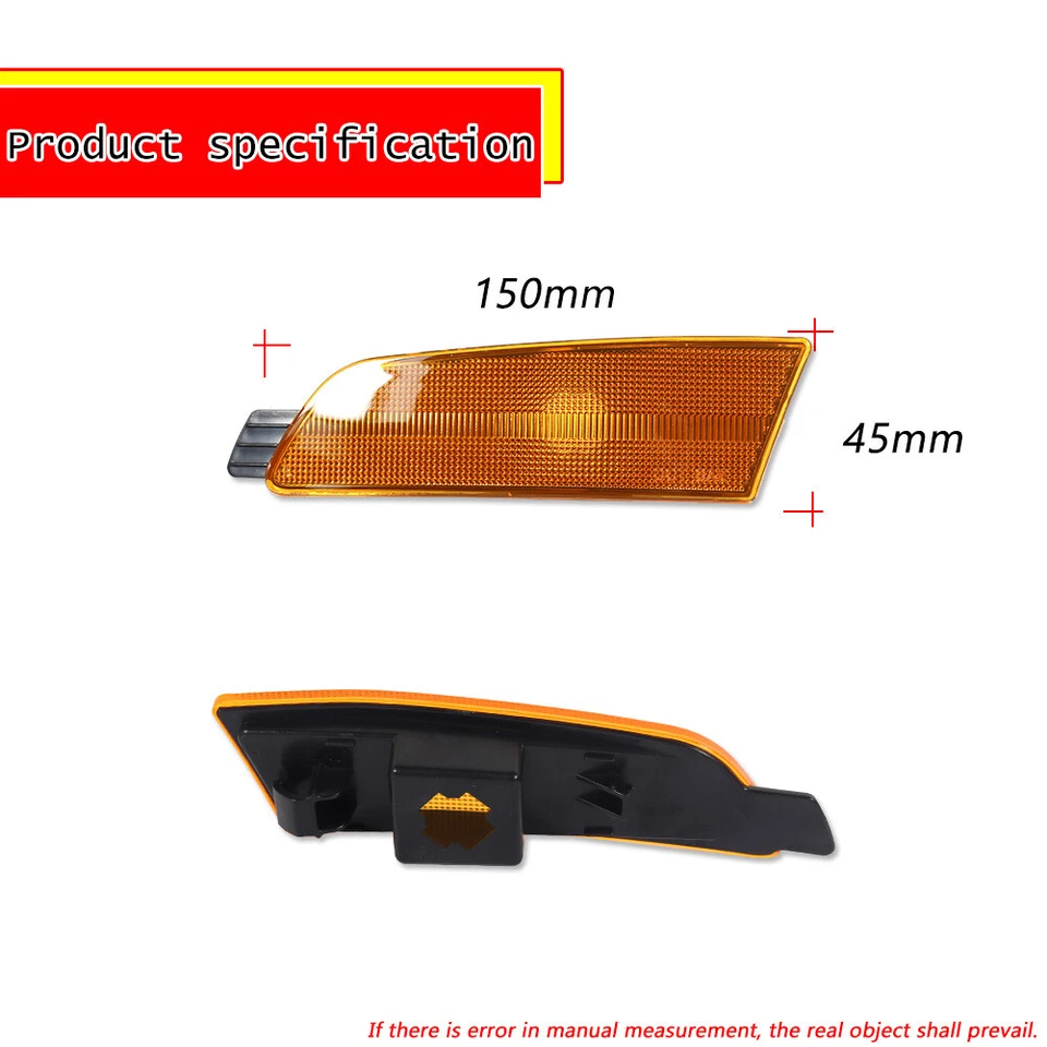 Juego de marcadores de señal de giro delanteros izquierdo y derecho del lado del conductor para Mazda 6 2009-2013 Foto 4 de 4