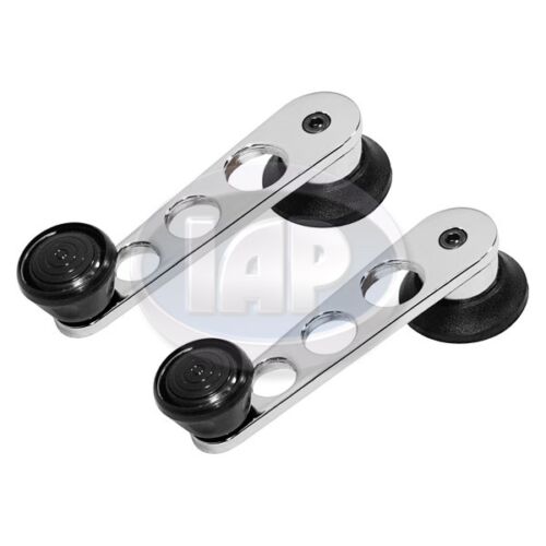 VW BUG GHIA BUS SUPER BEETLE CHROME WINDOW CRANK PAIR AC837610 Late 1968 + - Picture 2 of 2