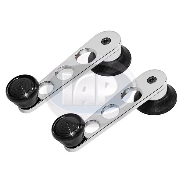 PAR DE BIELAS DE VENTANA CROMADAS DE ALTA RESISTENCIA VOLKSWAGEN KARMANN GHIA 1968-1974 Foto 2 de 2