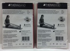 3 - Theraband Professional Latex Resistance Bands Portable Fitness Red. New.