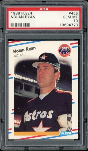 1988 Fleer Baseball #455 Nolan Ryan PSA 10