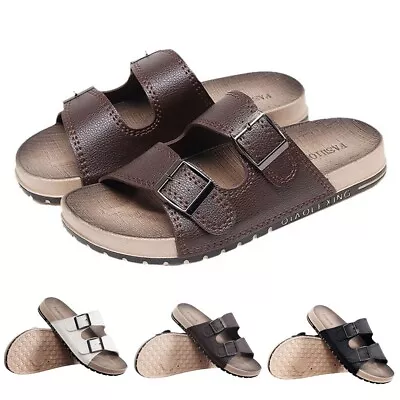MARKENLOS Herren Pantoletten Damen Gemütliche Hauslatschen Hausschlappen Schuhe Sandalen