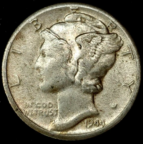 1944-D 10C Mercury Dime AU 90% Silver 20otc0726