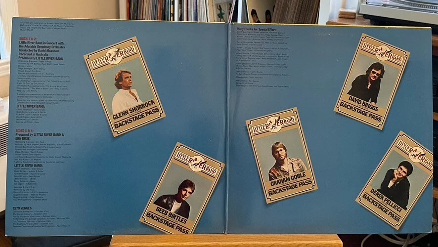 Little River Band Backstage Pass Vinyl 2 LP Capitol SWBK-12061 Reminiscing Live - Image 4 of 4