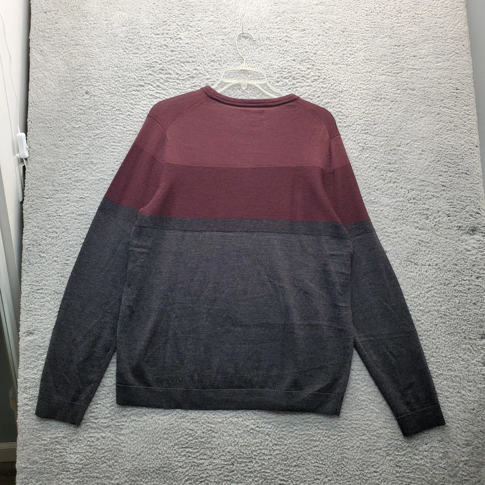 Apt. 9 Suéter Masculino XL Multi Colorblock Malha Manga Longa Gola Redonda Pulôver Macio - Imagem 2 de 4