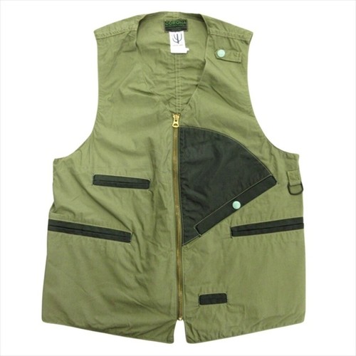 Corona Fishing Vest Sleeveless Jacket Blouson S Khaki Mens Used f3d8a6d0e4496fcb