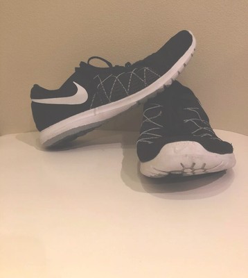 Nike Flex Fury 2 Mens 001 Black Grey Athletic Running Shoes Sz 13 Ebay