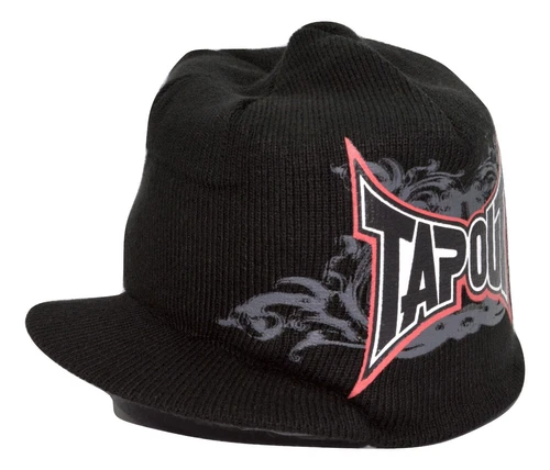 Tapout MMA Mixed Martial Art Billed Visor Knit Beanie Black Toque Winter Hat Cap
