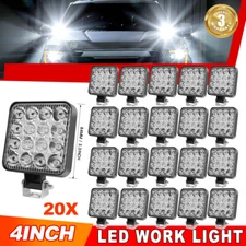 20 X 48W LED Work Light Truck OffRoad Tractor Flood Lights 12V Square 3.3Inch