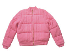 Nwt Loveshackfancy Andora Bomber In Powder Blush Pink Cable Knit Jacket M $495