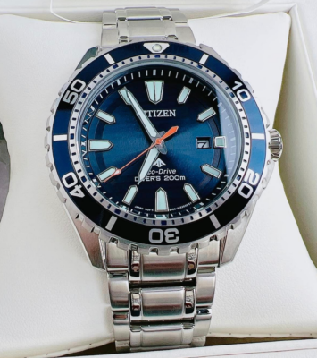 Citizen Promaster Diver Men's Watch Blue Dial Silver Tone Bracelet
