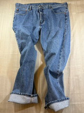 Levis 505 Denim Jeans Blue Regular Fit Mens Size 42x30 2081
